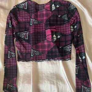 Sheer graphic long sleeve